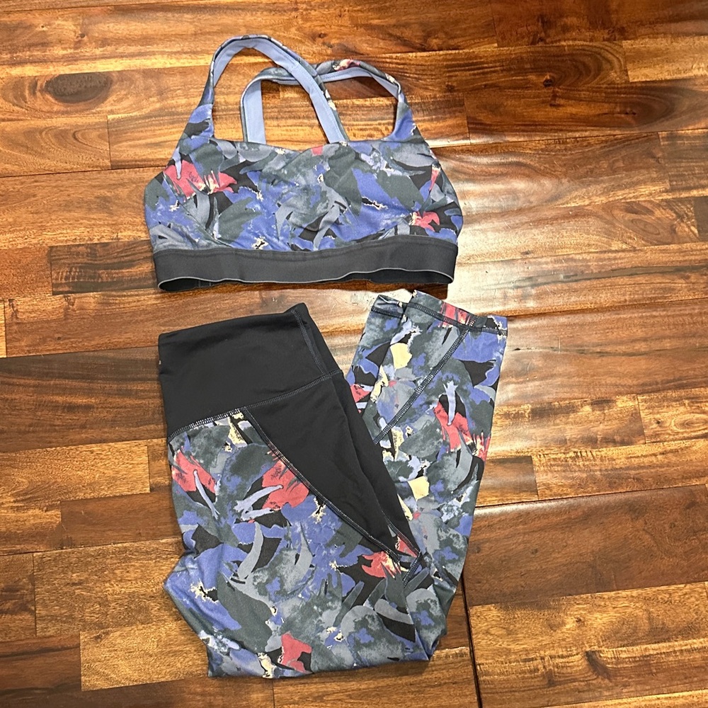 Patagonia Bra (M) and Crop Leggings (Sm) Set